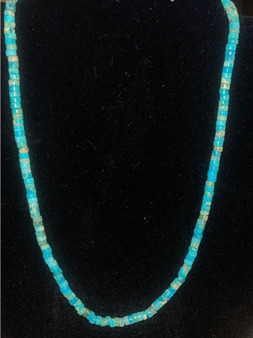 16 inch Turquoise Heishi Necklace
